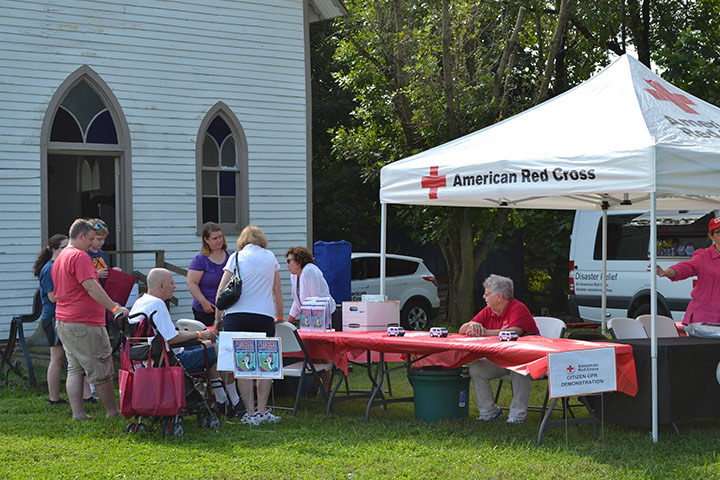 Family Preparedness Day American Red Cross Vendor Table and Tent